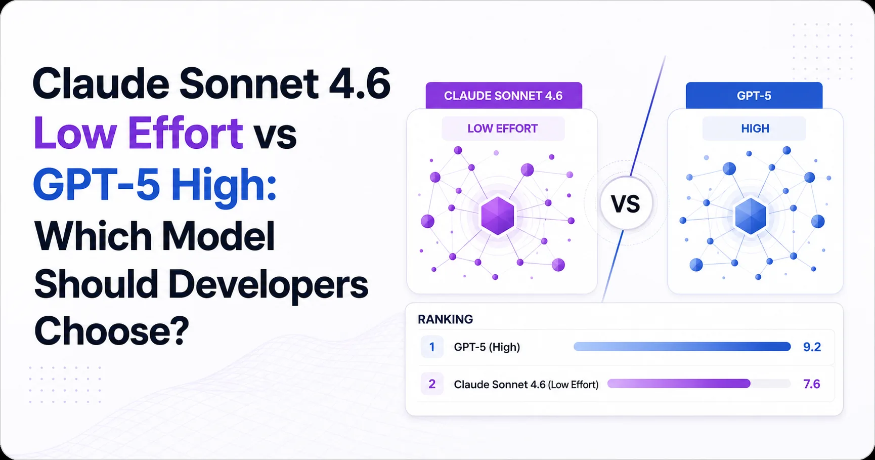 Claude Sonnet 4.6 Low Effort vs GPT-5 High: Which Model Should Developers Choose?