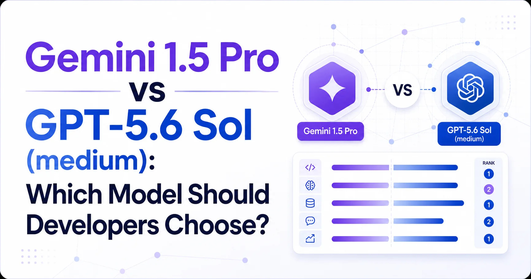 Gemini 1.5 Pro vs GPT-5.6 Sol (medium): Which Model Should Developers Choose?