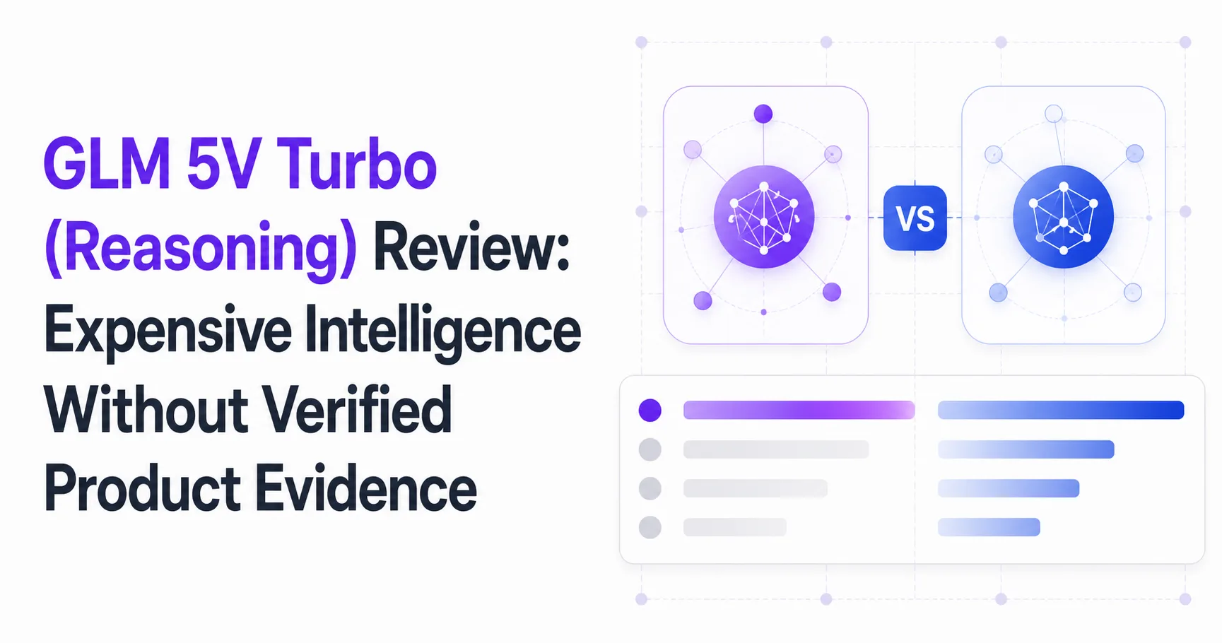 GLM 5V Turbo (Reasoning) Review: Expensive Intelligence Without Verified Product Evidence
