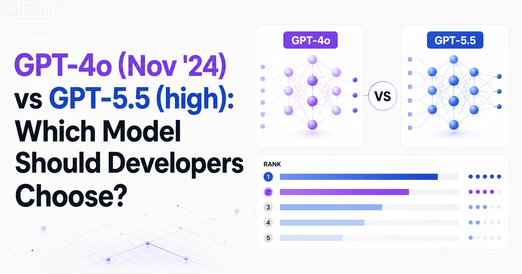 GPT-4o (Nov '24) vs GPT-5.5 (high): Which Model Should Developers Choose?