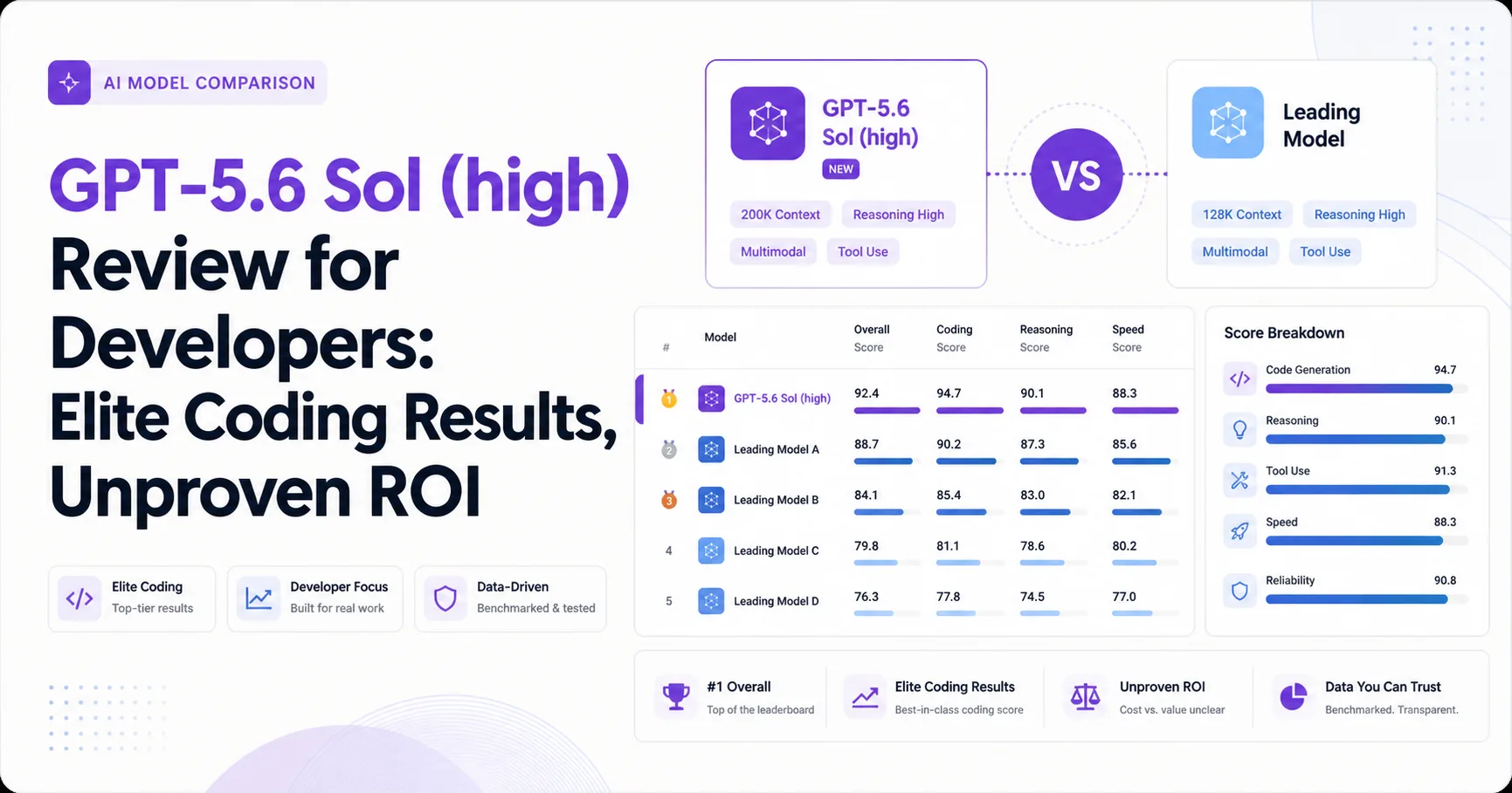 GPT-5.6 Sol (high) Review for Developers: Elite Coding Results, Unproven ROI