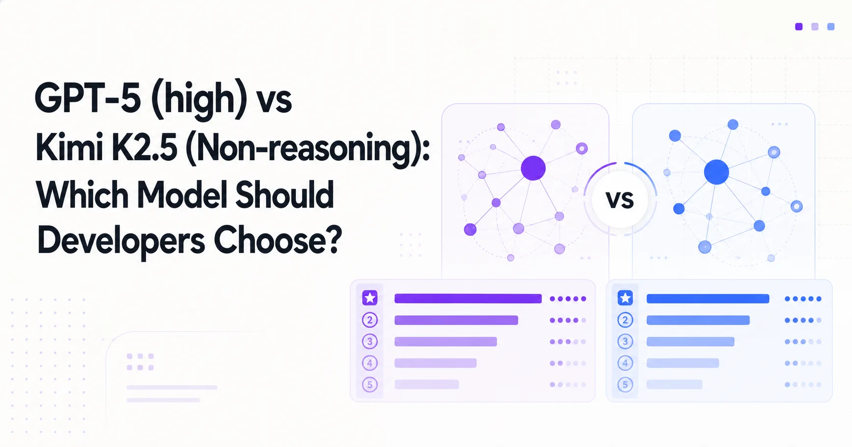 GPT-5 (high) vs Kimi K2.5 (Non-reasoning): Which Model Should Developers Choose?
