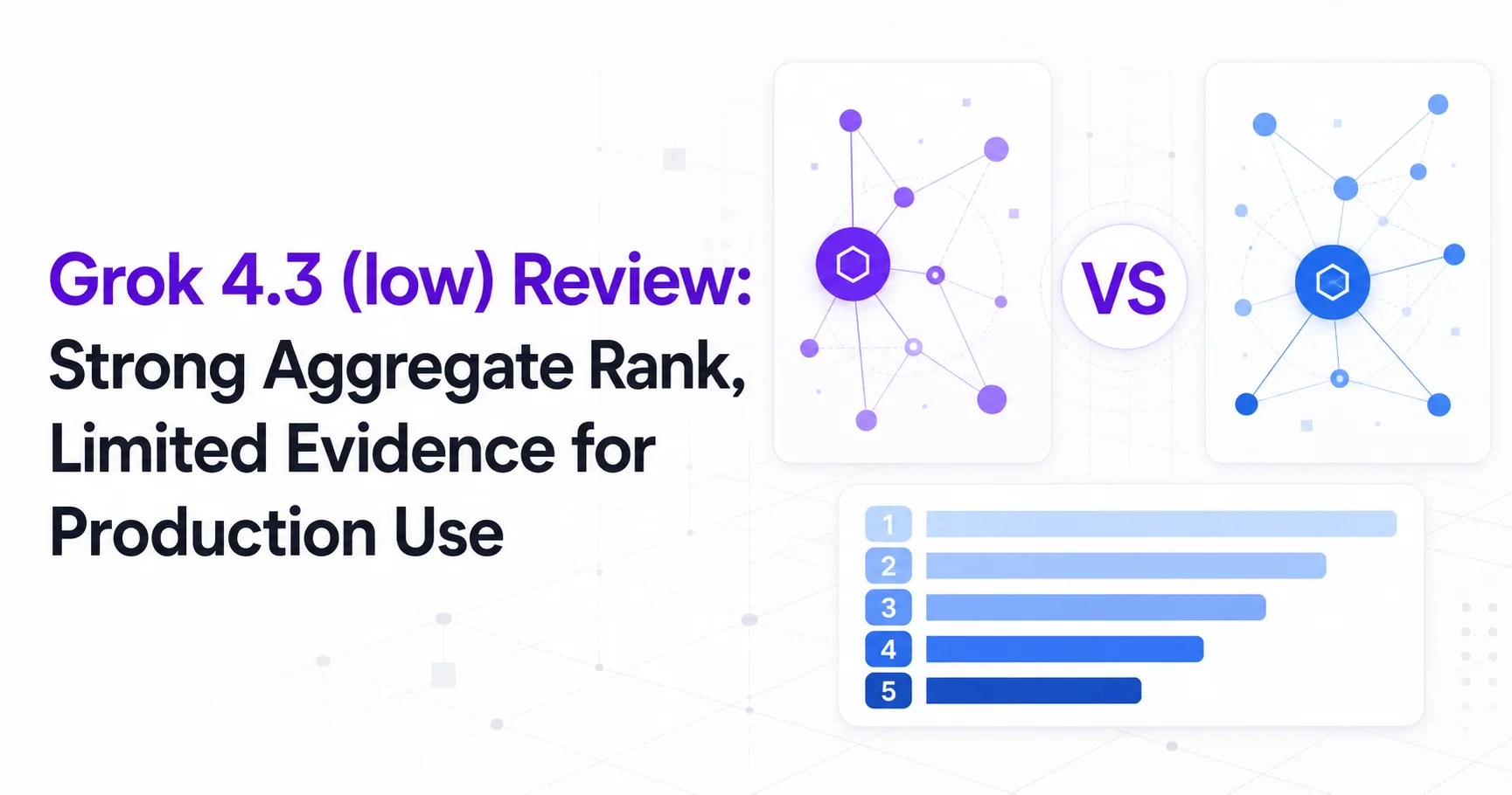 Grok 4.3 (low) Review: Strong Aggregate Rank, Limited Evidence for Production Use
